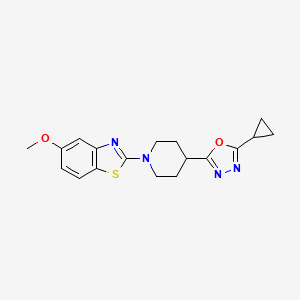 2-[4-(5-Cyclopropyl-1,3,4-oxadiazol-2-yl)piperidin-1-yl]-5-methoxy-1,3-benzothiazole