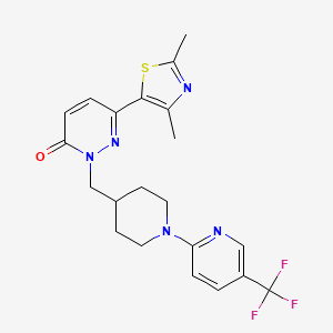 6-(2,4-Dimethyl-1,3-thiazol-5-yl)-2-({1-[5-(trifluoromethyl)pyridin-2-yl]piperidin-4-yl}methyl)-2,3-dihydropyridazin-3-one