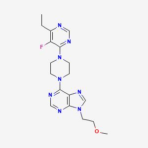 6-[4-(6-ethyl-5-fluoropyrimidin-4-yl)piperazin-1-yl]-9-(2-methoxyethyl)-9H-purine