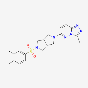 molecular formula C20H24N6O2S B12248632 6-[5-(3,4-Dimethylbenzenesulfonyl)-octahydropyrrolo[3,4-c]pyrrol-2-yl]-3-methyl-[1,2,4]triazolo[4,3-b]pyridazine 