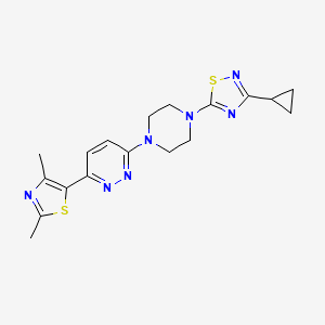 3-[4-(3-Cyclopropyl-1,2,4-thiadiazol-5-yl)piperazin-1-yl]-6-(2,4-dimethyl-1,3-thiazol-5-yl)pyridazine