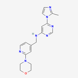 6-(2-methyl-1H-imidazol-1-yl)-N-{[2-(morpholin-4-yl)pyridin-4-yl]methyl}pyrimidin-4-amine