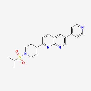 2-[1-(Propane-2-sulfonyl)piperidin-4-yl]-6-(pyridin-4-yl)-1,8-naphthyridine