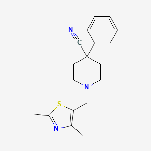 1-[(2,4-Dimethyl-1,3-thiazol-5-yl)methyl]-4-phenylpiperidine-4-carbonitrile