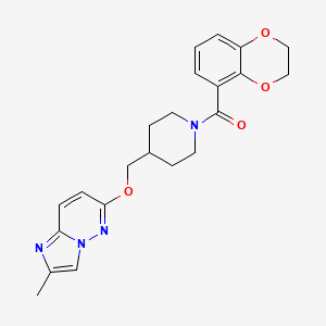 1-(2,3-Dihydro-1,4-benzodioxine-5-carbonyl)-4-[({2-methylimidazo[1,2-b]pyridazin-6-yl}oxy)methyl]piperidine