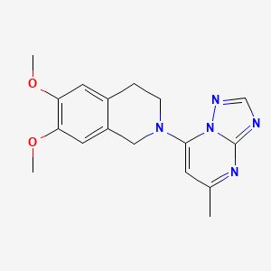 6,7-Dimethoxy-2-{5-methyl-[1,2,4]triazolo[1,5-a]pyrimidin-7-yl}-1,2,3,4-tetrahydroisoquinoline