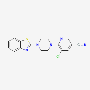 6-[4-(1,3-Benzothiazol-2-yl)piperazin-1-yl]-5-chloropyridine-3-carbonitrile