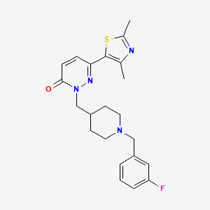 6-(2,4-Dimethyl-1,3-thiazol-5-yl)-2-({1-[(3-fluorophenyl)methyl]piperidin-4-yl}methyl)-2,3-dihydropyridazin-3-one