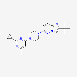 4-(4-{2-Tert-butylimidazo[1,2-b]pyridazin-6-yl}piperazin-1-yl)-2-cyclopropyl-6-methylpyrimidine