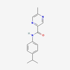 molecular formula C15H17N3O B1224875 5-methyl-N-(4-propan-2-ylphenyl)-2-pyrazinecarboxamide 