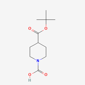 molecular formula C11H19NO4 B12248805 4-[(Tert-butoxy)carbonyl]piperidine-1-carboxylic acid 