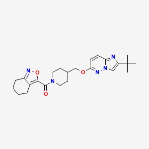 3-{4-[({2-Tert-butylimidazo[1,2-b]pyridazin-6-yl}oxy)methyl]piperidine-1-carbonyl}-4,5,6,7-tetrahydro-2,1-benzoxazole