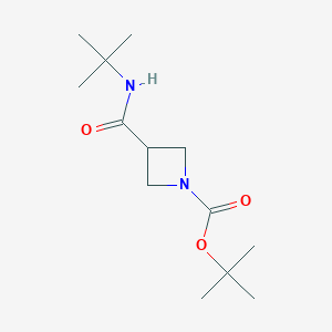 molecular formula C13H24N2O3 B12248825 Tert-butyl 3-(tert-butylcarbamoyl)azetidine-1-carboxylate 