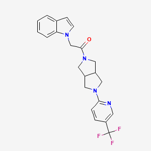 2-(1H-indol-1-yl)-1-{5-[5-(trifluoromethyl)pyridin-2-yl]-octahydropyrrolo[3,4-c]pyrrol-2-yl}ethan-1-one