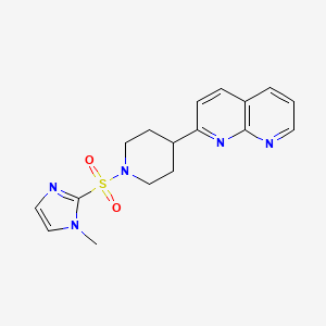 2-{1-[(1-methyl-1H-imidazol-2-yl)sulfonyl]piperidin-4-yl}-1,8-naphthyridine