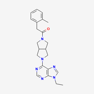 1-[5-(9-ethyl-9H-purin-6-yl)-octahydropyrrolo[3,4-c]pyrrol-2-yl]-2-(2-methylphenyl)ethan-1-one