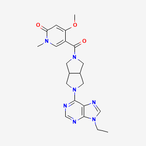 5-[5-(9-ethyl-9H-purin-6-yl)-octahydropyrrolo[3,4-c]pyrrole-2-carbonyl]-4-methoxy-1-methyl-1,2-dihydropyridin-2-one