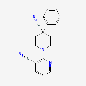 2-(4-Cyano-4-phenylpiperidin-1-yl)pyridine-3-carbonitrile