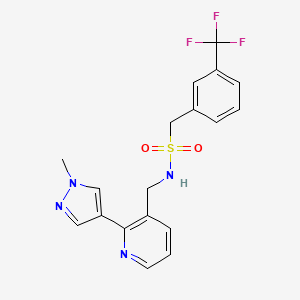 N-{[2-(1-methyl-1H-pyrazol-4-yl)pyridin-3-yl]methyl}-1-[3-(trifluoromethyl)phenyl]methanesulfonamide