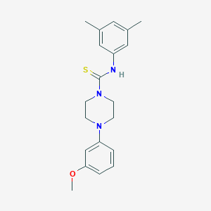molecular formula C20H25N3OS B1224895 N-(3,5-dimethylphenyl)-4-(3-methoxyphenyl)-1-piperazinecarbothioamide 