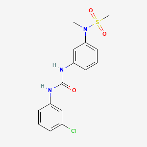 molecular formula C15H16ClN3O3S B1224896 1-(3-Chlorophenyl)-3-[3-[methyl(methylsulfonyl)amino]phenyl]urea 