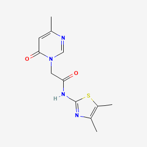 N-(4,5-dimethyl-1,3-thiazol-2-yl)-2-(4-methyl-6-oxo-1,6-dihydropyrimidin-1-yl)acetamide