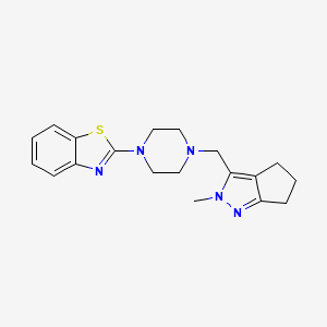 2-[4-({2-methyl-2H,4H,5H,6H-cyclopenta[c]pyrazol-3-yl}methyl)piperazin-1-yl]-1,3-benzothiazole