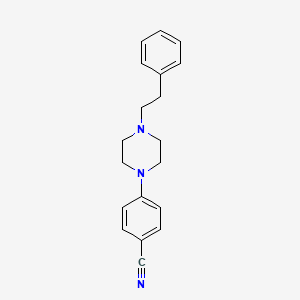 molecular formula C19H21N3 B12249032 4-[4-(2-Phenylethyl)piperazin-1-yl]benzonitrile 