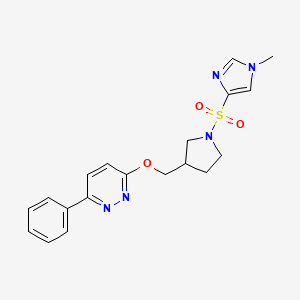 3-({1-[(1-methyl-1H-imidazol-4-yl)sulfonyl]pyrrolidin-3-yl}methoxy)-6-phenylpyridazine