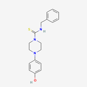 molecular formula C18H21N3OS B1224905 4-(4-hydroxyphenyl)-N-(phenylmethyl)-1-piperazinecarbothioamide 