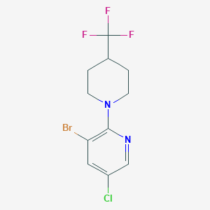 3-Bromo-5-chloro-2-[4-(trifluoromethyl)piperidin-1-yl]pyridine