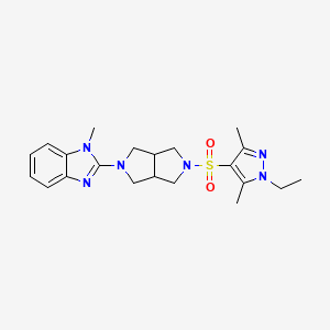 2-{5-[(1-ethyl-3,5-dimethyl-1H-pyrazol-4-yl)sulfonyl]-octahydropyrrolo[3,4-c]pyrrol-2-yl}-1-methyl-1H-1,3-benzodiazole