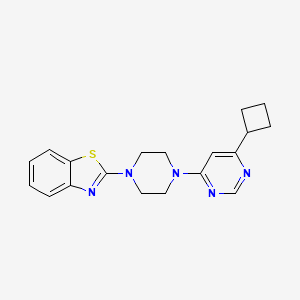 2-[4-(6-Cyclobutylpyrimidin-4-yl)piperazin-1-yl]-1,3-benzothiazole