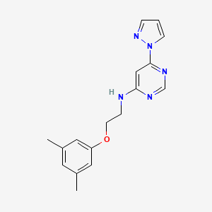 N-[2-(3,5-dimethylphenoxy)ethyl]-6-(1H-pyrazol-1-yl)pyrimidin-4-amine