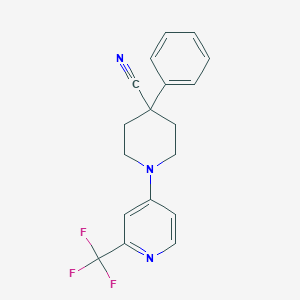 4-Phenyl-1-[2-(trifluoromethyl)pyridin-4-yl]piperidine-4-carbonitrile