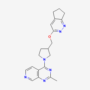 3-({5H,6H,7H-cyclopenta[c]pyridazin-3-yloxy}methyl)-1-{2-methylpyrido[3,4-d]pyrimidin-4-yl}pyrrolidine