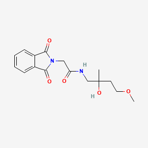 molecular formula C16H20N2O5 B12249135 2-(1,3-dioxo-2,3-dihydro-1H-isoindol-2-yl)-N-(2-hydroxy-4-methoxy-2-methylbutyl)acetamide 