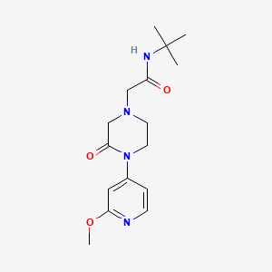 N-tert-butyl-2-[4-(2-methoxypyridin-4-yl)-3-oxopiperazin-1-yl]acetamide