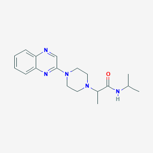 molecular formula C18H25N5O B12249164 N-(propan-2-yl)-2-[4-(quinoxalin-2-yl)piperazin-1-yl]propanamide 