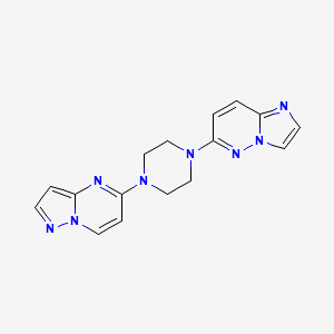 1-{Imidazo[1,2-b]pyridazin-6-yl}-4-{pyrazolo[1,5-a]pyrimidin-5-yl}piperazine