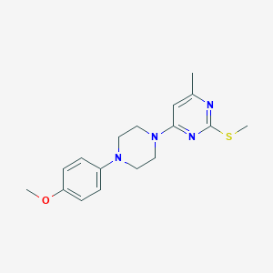 molecular formula C17H22N4OS B12249187 4-[4-(4-Methoxyphenyl)piperazin-1-yl]-6-methyl-2-(methylsulfanyl)pyrimidine 