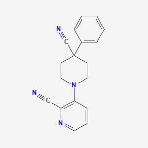 3-(4-Cyano-4-phenylpiperidin-1-yl)pyridine-2-carbonitrile