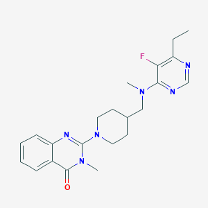 2-(4-{[(6-Ethyl-5-fluoropyrimidin-4-yl)(methyl)amino]methyl}piperidin-1-yl)-3-methyl-3,4-dihydroquinazolin-4-one