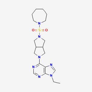 molecular formula C19H29N7O2S B12249254 6-[5-(azepane-1-sulfonyl)-octahydropyrrolo[3,4-c]pyrrol-2-yl]-9-ethyl-9H-purine 