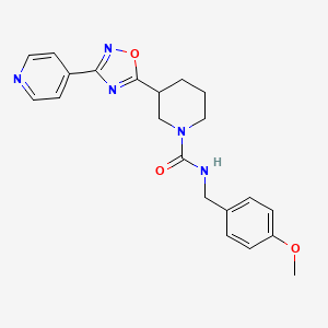 N-[(4-methoxyphenyl)methyl]-3-[3-(pyridin-4-yl)-1,2,4-oxadiazol-5-yl]piperidine-1-carboxamide