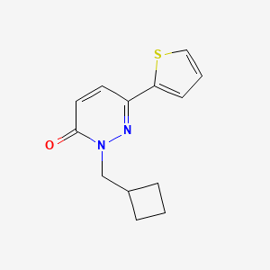 molecular formula C13H14N2OS B12249265 2-(Cyclobutylmethyl)-6-(thiophen-2-yl)-2,3-dihydropyridazin-3-one 