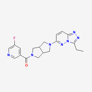 3-(5-{3-Ethyl-[1,2,4]triazolo[4,3-b]pyridazin-6-yl}-octahydropyrrolo[3,4-c]pyrrole-2-carbonyl)-5-fluoropyridine