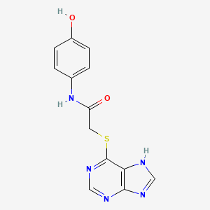 N-(4-hydroxyphenyl)-2-(7H-purin-6-ylsulfanyl)acetamide