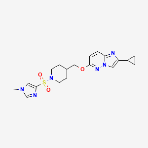 4-[({2-cyclopropylimidazo[1,2-b]pyridazin-6-yl}oxy)methyl]-1-[(1-methyl-1H-imidazol-4-yl)sulfonyl]piperidine