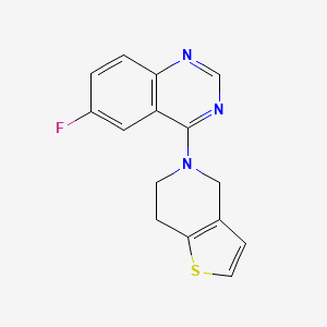 6-fluoro-4-{4H,5H,6H,7H-thieno[3,2-c]pyridin-5-yl}quinazoline